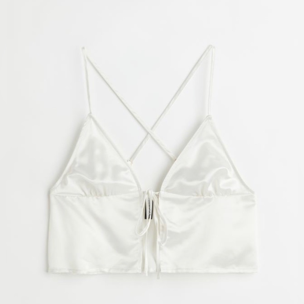 NWT White Satin Top